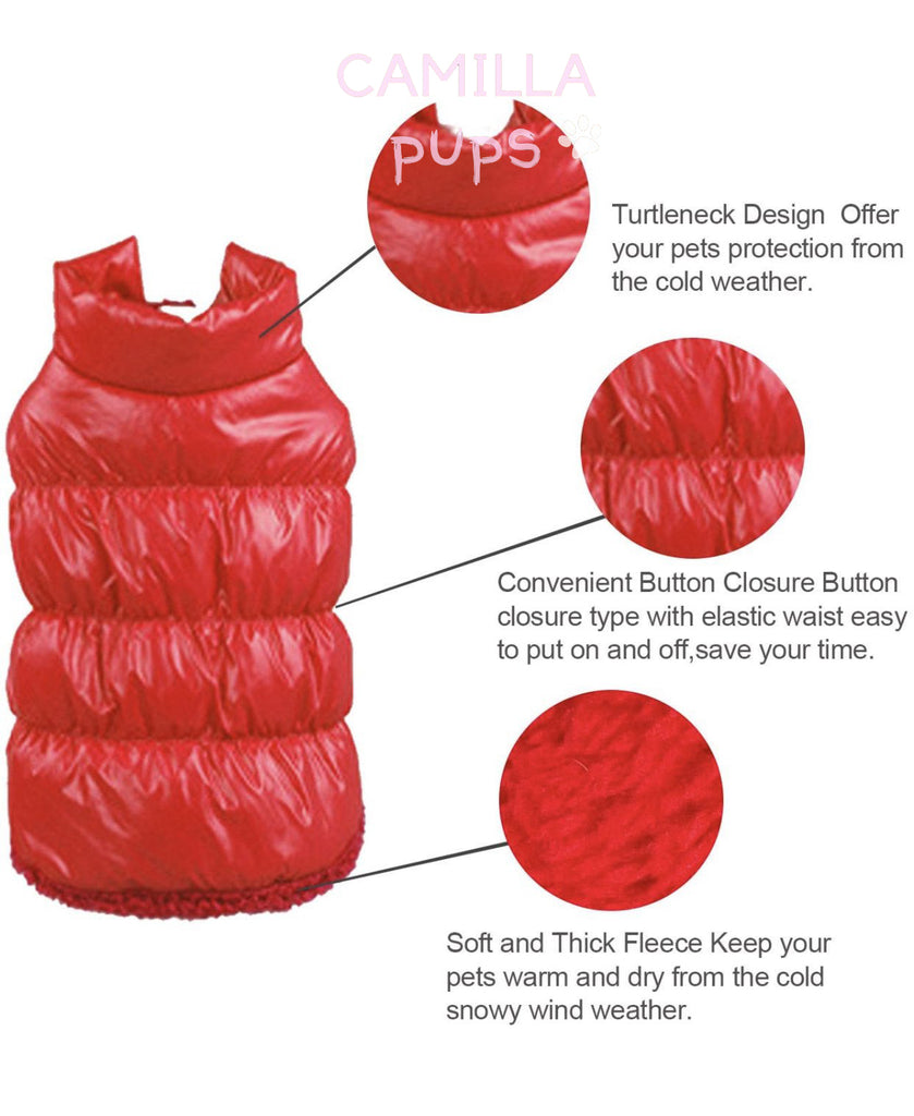 detailed view of the aspen puffer vest