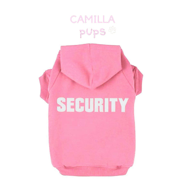 Pink security hoodie