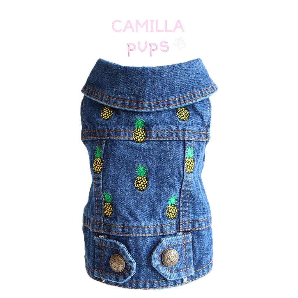 Pineapple Denim vest Backside