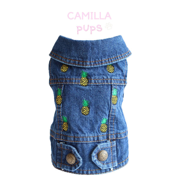 Pineapple Denim vest Backside