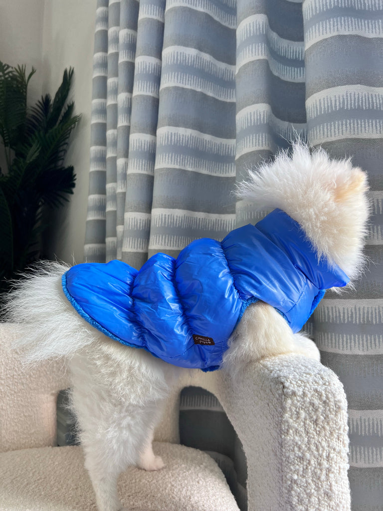 blue aspen puffer vest